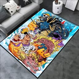 Anime Rug Popular Style Luffy Gear 5 One Nika Form Piece Ace Customize Cartoon Rug Handmade Carpet Area Rug for Home Decor