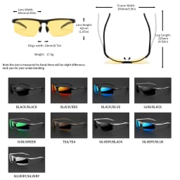Classic Retro Semi-Rimless Square Polarized Sunglasses - Lightweight PC Frame & Spring Hinges, UV400 Unisex for Driving, Fishing