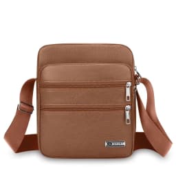 Men's PU Leather Shoulder Bag Large Capacity Casual Business Crossbody Bag Messenger Bag Gift