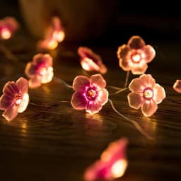 20/30 Led Lights Pink Cherry Blossom String Lights Christmas Holiday Party Decor Led Light Garland Sakura Hanging Light String