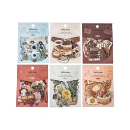 30pcs Creative Embossed Sweet Little Things Stickers for Card Photo Frame Decor Scrapbook Collage Handmade Materials