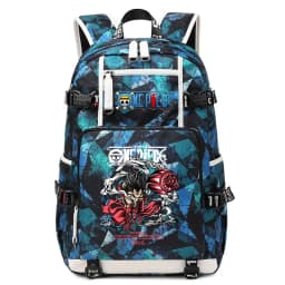 Anime Luffy Print Casual School Backpack Large Capacity Student Bookbag for Boys and Girls Travel Sport