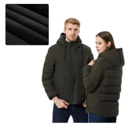 15 Area Heated Hooded Jacket Male Warm Heated Jacket Female Winter Outdoor Sport Warm Hooded Coat (Not Included The Power Bank)