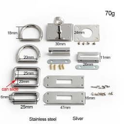 2-10Sets Stainless Steel Metal Clasp Turn Locks With Key Twist Lock For Handbag Shoulder Purse Closure Bags Hardware Accessories