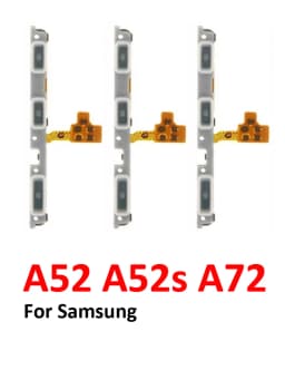 Phone Power Volume Button For Samsung Galaxy A52 A52s A72 LTE 5G New On Off Up Down External Key Internal Flex Cable Parts
