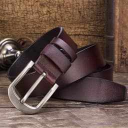 Schinteon Men Cowhide Genuine Leather Jean Pin Buckle Belt Casual Waist Strap High Quality Belts