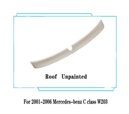 For 2001-2006 Mercedes-Benz C Class W203 Sedan Rear Trunk Lid Spoiler Rear Window Roof Spoiler Wings ABS Plastic Adjustment Kit