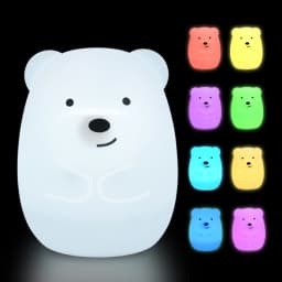 Bear Cat Dog Koala Owl Rabbit LED Night Light Touch Sensor 9 Colors Bedroom Silicone Animal Lamp for Children Kids Baby Gift