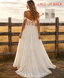 Elegant High Low Boho Wedding Dress Off Shoulder Asymmetrical Bridal Gown Sweetheart Lace Wedding Gowns Customized