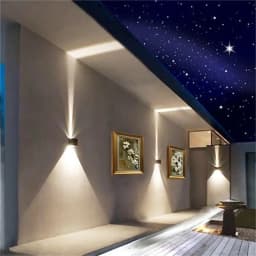 Round Square Modern Wall Lights Garden Porch Ip65 Waterproof Up Down Lighting Outdoor Led Bedroom Lamp Wall Decor