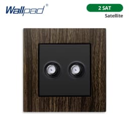 Wallpad Wood Texture Aluminum Alloy Panel EU Electrical Sockets And Wall Switches With LED 1 2 3 Gang 2 3 Way USB Charge Port