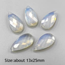 Water Drop Shape Stone Charms Faceted Amazonite Pendant Natural Gems Crystal Charms For Jewelry Making DIY Necklace 13x18mm