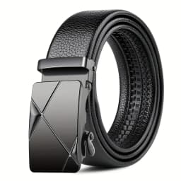 High-quality Men's Automatic Buckle PU Belt New Simple Men's Business Casual Belt Fashionable Men's Birthday Gifts