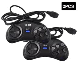 1/2Pcs 6 Button Game Controller for SEGA Genesis MD 16 Bit Wired Gamepad Classic Game Accessories