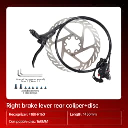 TESNO M500 2-Piston MTB Hydraulic Disc Brake Set Aluminum Alloy Front And Rear Bicycle Brakes with Silicone Protective Covers
