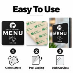 NFC 215 Square Round Programmable Google Review Menu Card 13.56MHz Adhesive PVC Desktop NFC Tag for Restaurants Cafes and Stores