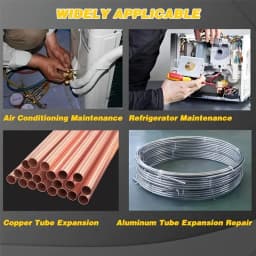 Air Conditioning Copper Pipe Expander 1/4-3/4 and Air Conditioning Copper Pipe Rotating Tool Hex Shank Imperial Tube Reamer