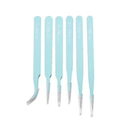 1pcs Anti-Static Excellent Quality Tweezers Bend Long Nose Cross Tweezers For Intersperse Beads Jewerly Tools Sewing Accessories