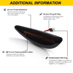 2PCS Amber LED Car Front Bumper Side Marker Indicator Lights Turn Signal Blinker Lights For Hyundai Solar Verna Accent I20