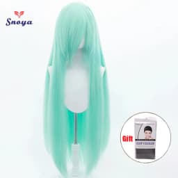 Snoya 100cm Synthetic Fluffy Corn Perm Cosplay Wig Pink Red Blue Purple Anime Party Long Wig for Women