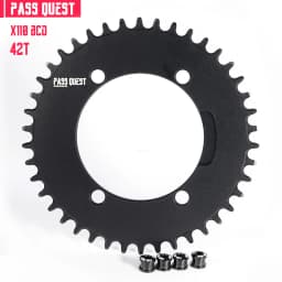 PASS QUEST X110BCD AERO Narrow Wide Chainring for R3000/4700/5800/6800/DA9000 Chainwheel BLACK Gravel Folding Bike Available