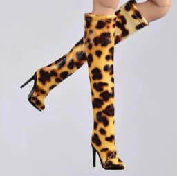 Doll toy Long shoes high quality fit for your FR2 FR6.0 Nuface boots Mirror matte true zipper F6