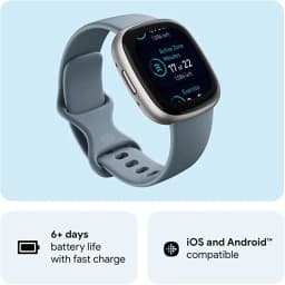 Fitbit Versa 4 Smart Watch Built-in GPS Activity Tracker Heart Rate Tracker Sleep Pressure Monitoring Waterproof Smartwatch