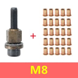 Manual Rivet Nut Tool with 50Pcs Rivnuts, M3 M4 M5 M6 M8 M10 Hand Threaded Insert Gun Kit for Aluminum Steel Metal Repair