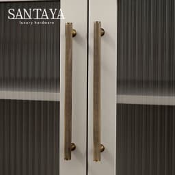 Santaya Solid Antique Brass Diamond-cut Cross Knurl Pattern Bronze Wardrobe Cabinet Handles T-bar Knobs Pitch 320mm Long Pull