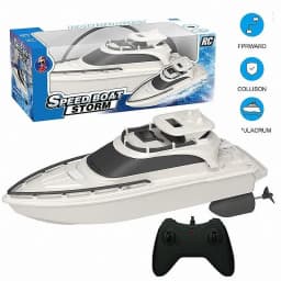 High-Speed RC Boat Toy for Boys Waterproof Electric Mini Ship Model Powerful Remote Control Sailing Ship for Adult Water Play