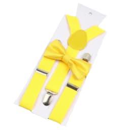 Adjustable Elastic Leather Suspenders Bowtie Set Men Women Baby Blue Braces Straps For Wedding Y-Back Shirt Accessories Gift