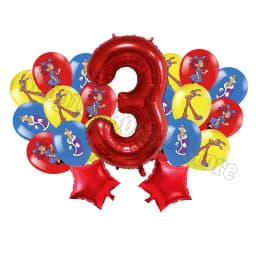 The Amazing Digitals Circus Digit 1-9 Balloons Kids Kawaii Birthday Decoration Baby Shower Gender Reveal Party Supplies Gift New