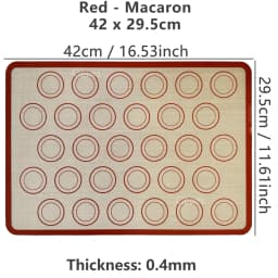 1PC Silicone Baking Mat for Oven, Thin 0.4mm, Reusable Non Stick Heat Resistant Bakeware Sheets Liner Baking Tools for Cookie