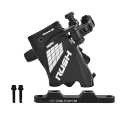 TANKE Wire Pulling Hydraulic Disc Brake Calipers Flat Mount Road Bike Bicycle Brake Set RUSH Front Rear 2 Piston Resin Pads Kits