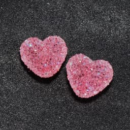 4pcs Shiny Hearts Shape Resin Pendant Charms for Earrings Necklace Jewelry Making Diy Supplies Accessories Phone Case Decoration
