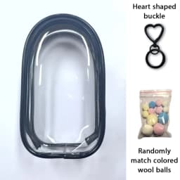 For Mini Labubu Pin For Love V4 Transparent Colorful Protector Case Doll Accessories Plush Doll Display Bag Outdoor Keychain Toy