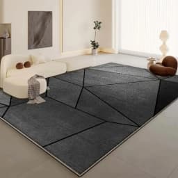 VIKAMA Modern Geometry Large Area Carpet for Living Room and Bedroom Floor Mat Anti-Slip Indoor Area Carpet Home Decoration