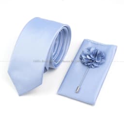 Hot Sale Bowtie Cufflink Brooch Tie Set Polyester Purple Blue Sage Green Necktie For Groom Suit Wedding Cravat Shirt Accessory