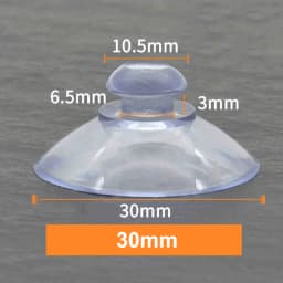 PVC Round Glass Table Top Soft Anti Slip Pads Non Adhesive Bumpers Pad Plastic Suction Pad For Table Glass Top