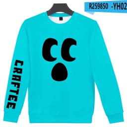 4 To 14 Years Kids Hoodies Craftee Face 3D Printed Hoodie Sweatshirt Boys Girls Anime Cartoon Brand Jacket Coat Children Clothes