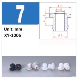 Black Silicone Rubber Snap-on Grommet Hole Plugs End Caps Bung Wire Cable Protect Bush 4.5mm-30mm