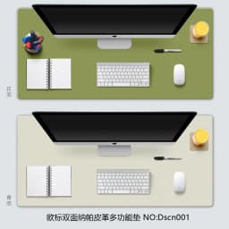 Double Sided Leather Mouse Pad Custom logo Large Size Anti Slip Waterproof Easy To Clean Desk Mat Ergonomics Wear Resistant Gift