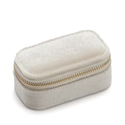 1PCS Mini Velvet Ring Box Single Layer Earrings Necklace Organizer Jewelry Storage Case Candy Color Zipper Bag Travel Portable