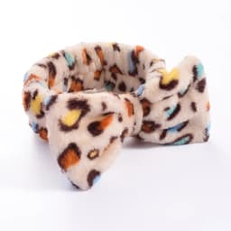 Stripe Polka Dots Leopard Coral Fleece Soft Headband Cross Top Knot Hairband Women Girls Wash Face Spa Headwear Hair Accessories