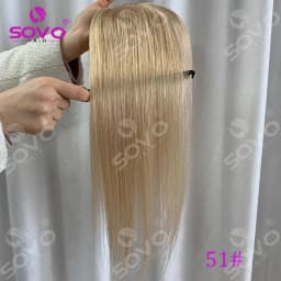 Remy Human Hair Topper Without Bangs 10×12CM Hand Stitched 360°3D Invisible Hair Piece Natural Cover For Thinning Hair