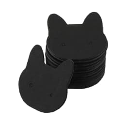 50xCat Ear Stud Display Cards Kraft Paper Earring Card Earrings Packaging Card Paper DIY Blank Jewelry Card Tags Holder