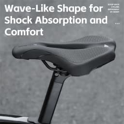WEST BIKING Bicycle Saddle Hollow Breathable Comfortable Cycling Seat Shock Absorption Non-slip PU Leather for MTB Road Bike