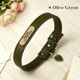 Personalized PU Leather Dog Collar Free Custom Dog Name Collars Pet Puppy Necklace With Cute Tag Soft For Small Medium Dogs Cats