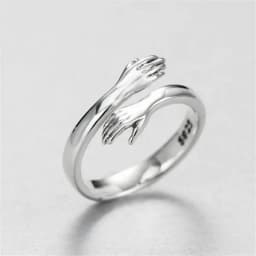 New Romantic Love Hug Carved Hand Rings Creative Love Forever Opening Finger Adjustable Hand Ring For Women Men Fashion Jewelry