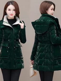Women's Clothing 2023 New Middle-Aged Winter Down Cotton Jacket Parka Hooded Thicken Warm Coat Female Loose Overcoat Ladies Tops